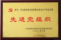 陕西省应急管理与安全生产协会党支部 荣获“先进党组织”称号、党支部书记肖来朋同志荣获“优秀党务工作者”称号